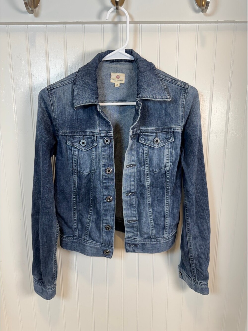 AG Adriano Goldschmied Women's XS Denim Jacket Classic Blue Jean Jacket